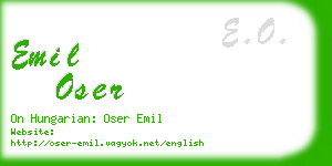 emil oser business card